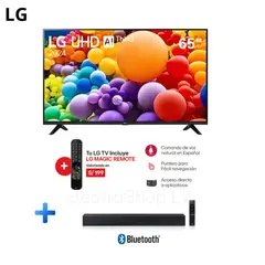 LG - TELEVISOR 65 4K SMART TV UHD 65UT7300 + BARRA DE SONIDO