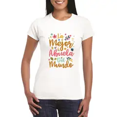 GENERICO - Polo mujer la mejor Abuela - Nathalie Love It - Blanco