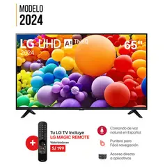 LG - Televisor 65 Pulg. LED Smart TV 4K UHD con Thinq AI 65UT7300PSA l Control Magic
