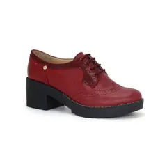 PAR&SS - Zapatos Oxford De Cuero Mujer KA25Q1-KM040 Vino