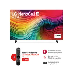 LG - Televisor 65 NanoCell UHD 4K Smart 65NANO80TSA
