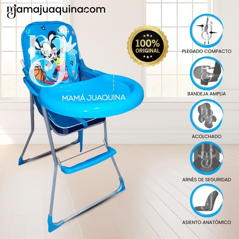Silla de Comer Graduable «MICKEY II» Blue