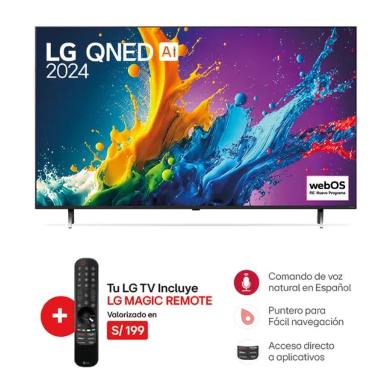 Televisor Smart UHD 4K 65 pulgadas 65QNED80TSA QNED