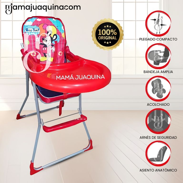Silla de Comer Graduable «MICKEY II» Red