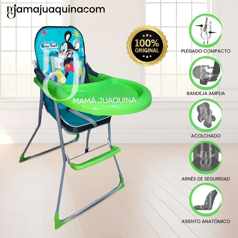 Silla de Comer Graduable «MICKEY II» Green