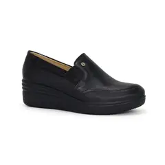 PAR&SS - Mocasín Casual De Cuero Mujer KA25Q1-PAX Negro