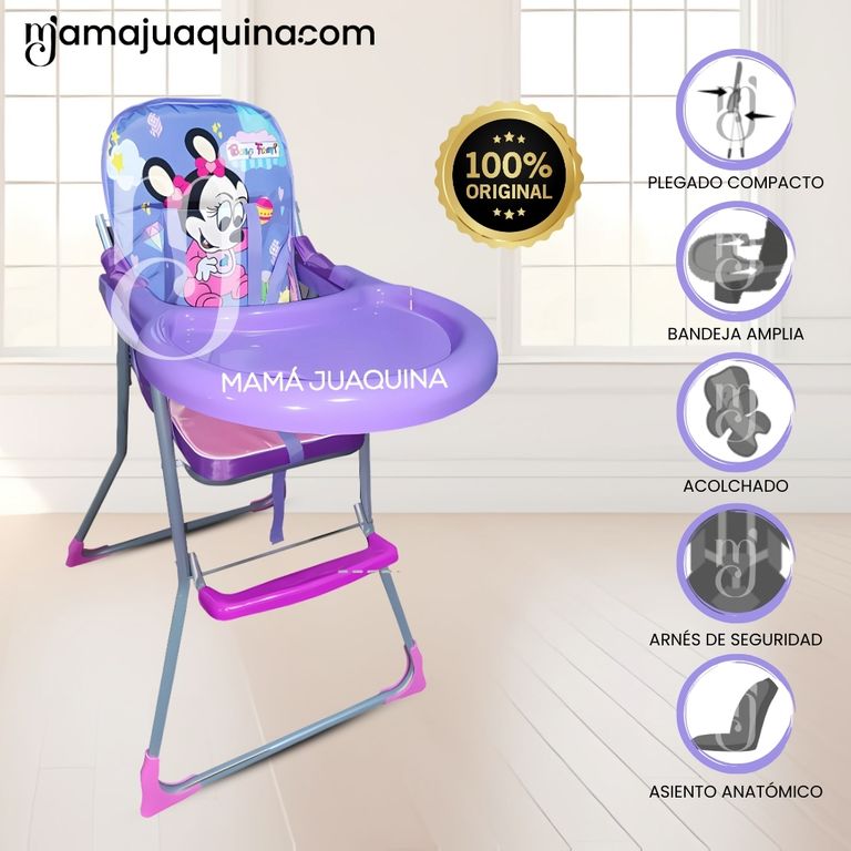 Silla de Comer Graduable «MICKEY II» Purple