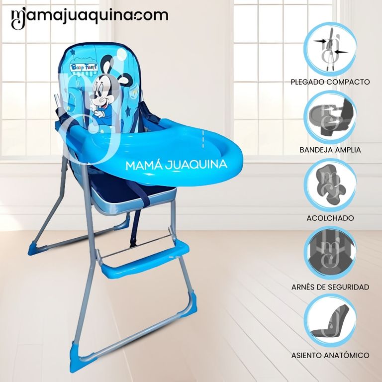 Silla de Comer Graduable «MICKEY II» Sky Blue