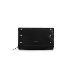 VELEZ - Vélez Billeteria Palma Cuero Folia Mujer Efecto Croco Negro