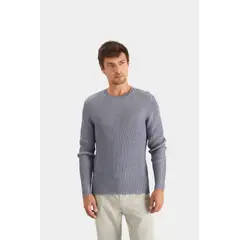 VELEZ - Vélez Sweater Aurora Semifit Hombre Algodón Azul Claro