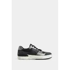 VELEZ - Vélez Zapatillas Caja Umbra Cuero Mujer Detalle Folia Negro