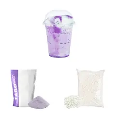 GENERICO - Pack Bubble Tea 2u Taro y Perlas de Tapioca Blanca