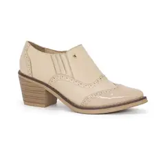 PAR&SS - Zapatos Oxford De Cuero Mujer KA25Q1-SUMI Beige