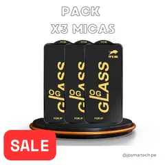 Pack x3 Mica Vidrio Super Resistente OG para Xiaomi 11