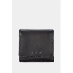 VELEZ - Vélez Monedero Rústico De Cuero Hombre Con Pasador Negro