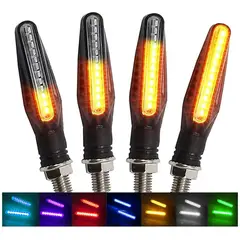 GENERICO - Direccionales Led Moto Secuencial Intermitente Ambar 2pz