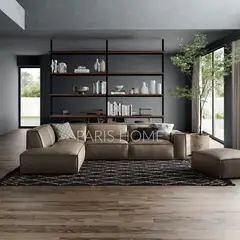 GENERICO - Seccional Izquierdo con chaise longue extensible Jonathan Ultracuero - Taupe