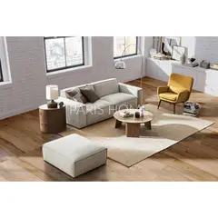 GENERICO - Sofá 2 Cuerpos Jonathan - Blanco Cremoso