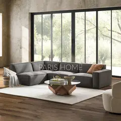 GENERICO - Sofá Seccional Chaise Izquierdo Jonathan - Gris Oscuro