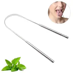 GENERICO - Limpiador de Lengua de Acero Quirúrgico Higiene Bucal