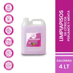 HANQA - Limpiapisos Líquido Cítricos Peruano y Menta Galón 4L