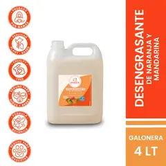 HANQA - Sacagrasa Líquido Naranja y Mandarina Galón 4L