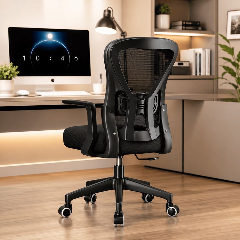 Silla De Oficina Ergonómica Reposabrazos Soporte Lumbar Ofic