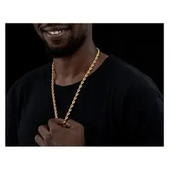 OEM - Cadena Collar Hombre Torcida Gruesa Acero Inoxidable 316L