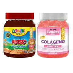 GENERICO - PACK 2 GOMITAS HIERRO NIÑOS + COLAGENO ADULTOS 130 UND