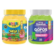 GENERICO - PACK 2 GOMITAS OMEGA 3 NIÑOS + GOFOS PARA NIÑOS 260 UND