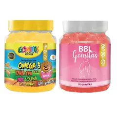 GENERICO - PACK 2 GOMITAS OMEGA 3 NIÑOS  + GOMITAS AGUAJE BBL 260 UND