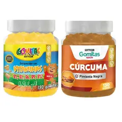 GENERICO - PACK 2 GOMITAS VITAMINAS PARA NIÑOS + GOMITAS CÚRCUMA 260 UND