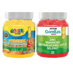 GENERICO - PACK 2 GOMITAS VITAMINAS PARA NIÑOS + ZINC ADULTO 260 UND