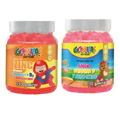 GENERICO - PACK 2 GOMITAS ZINC OROTATE NIÑOS 130UND + GOMITAS CALCIO NIÑOS 130UND