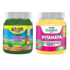 GENERICO - PACK 2 GOMITAS PROPÓLEO NIÑOS 130UND + GOMITAS PITAHAYA 130UND