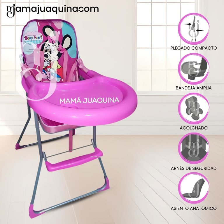 Silla de Comer Graduable «MICKEY II» Pink