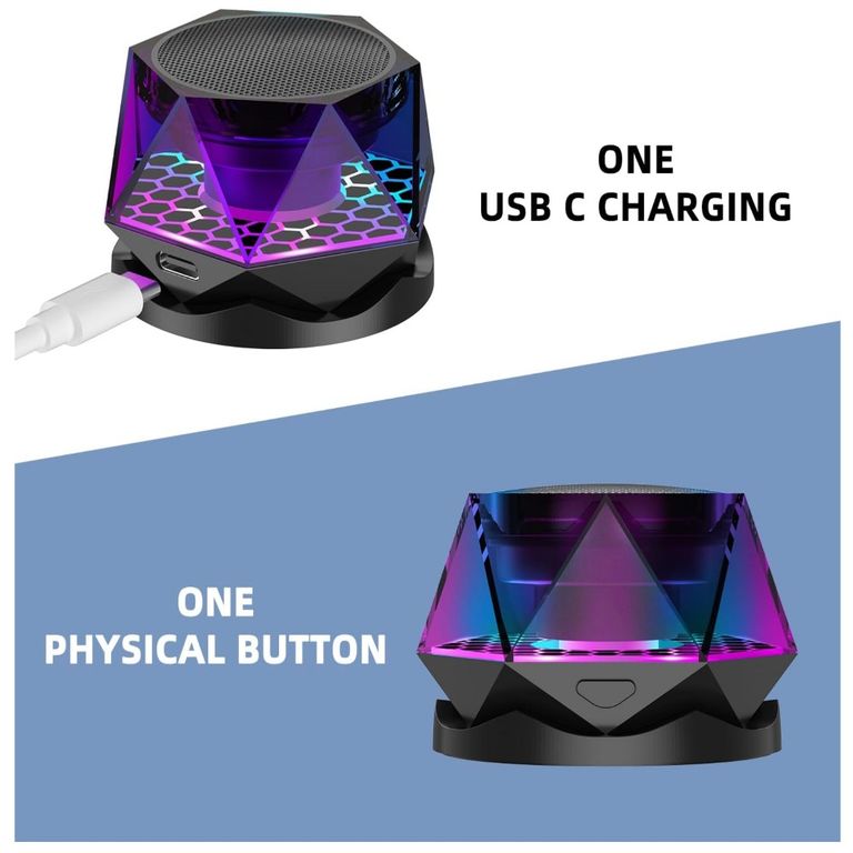 Altavoz Bluetooth Diamante EGKimBa con Luces LED