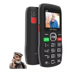 IPRO - Celular Adulto Mayor F188S 4G con Boton SOS negro