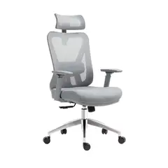 OFIDEAS - Silla de Oficina Presidencial Dolfín Gris Syncro Brazo 3D