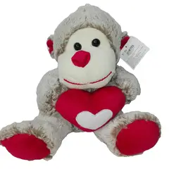 GENERICO - Peluche Mono Corazones 34cm