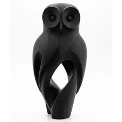 GENERICO - ADORNO EXCLUSIVO BUHO NEGRO 23cm x 11cm x 10cm