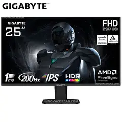 GIGABYTE - Monitor 24.5 Gaming Gs25f2 IPS, 200hz, 1MS, HDR, AMD Freesync
