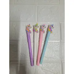 GENERICO - SET DE LAPICEROS UNICORNIO CON LUCES X 4 UND