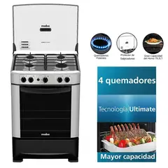 MABE - Cocina a Gas 4 Hornillas Inoxidable CMP6014AG0 Silver