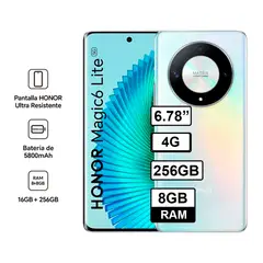 HONOR - Celular MAGIC 6 LITE 4G - 8GB RAM - 256GB Color Plateado