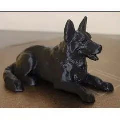 GENERICO - ADORNO EXCLUSIVO PERRO PASTOR ALEMAN MEGRO 23cm x 23cm x 40cm