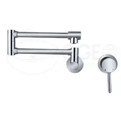 FRATELLI - MEZCLADORA DE COCINA GIRATORIO 360 GRADOS  A LA PARED CROMADO