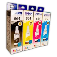 GENERICO - PACK TINTAS EPSON T664 NEGRO CYAN MAGENTA Y AMARILLO