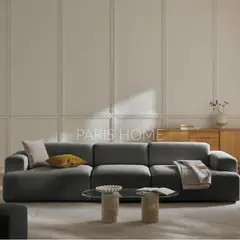 GENERICO - Sofá 4 Plazas Gala Tejido - Gris Oscuro