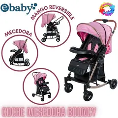 EBABY - COCHE MESEDORA DE LUJO BOUNCY ROSADO